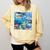 Frutiger Aero Retro Vibes Premium Tri-Blend Comfort Colors Sweatshirt Blue Spruce