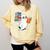 Ghost Reading Books Halloween Library Comfort Colors Sweatshirt Blue Spruce