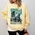 Godzilla Ocean Scene Comic Book Illustration Movie Monster Comfort Colors Sweatshirt Blue Spruce