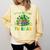 Goods Luck Read Librarian Book Patrick Days Shamrock Clover Comfort Colors Sweatshirt Blue Spruce