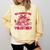 Groovy All Booked For Valentines Books Pink Coquette Bow Comfort Colors Sweatshirt Blue Spruce