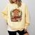 Highland Cow Reading Book Graphic Cow With Book Floral Comfort Colors Sweatshirt Blue Spruce