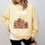 I'm Fine Reading Books Reader Book Lover Librarian Comfort Colors Sweatshirt Blue Spruce
