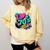 I Love The 70s Retro Cassette Roller Vinyl Disco Nostalgia Comfort Colors Sweatshirt Blue Spruce