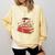 Love Book Coffee Heart Coquette Bow Valentines Day Comfort Colors Sweatshirt Blue Spruce