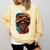 Melanin Girl Afro Book Lover Librarian Teacher Student Comfort Colors Sweatshirt Blue Spruce