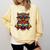 Owl With Glasses And Book Reading Comfort Colors Sweatshirt Blue Spruce