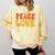 Peace Love Books Men Women Comfort Colors Sweatshirt Blue Spruce