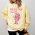 Read 'Em Western Cowgirl Retro Groovy Reading Books Comfort Colors Sweatshirt Blue Spruce