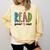 Read Your Heart Read Reading Librarian Book Across America Comfort Colors Sweatshirt Blue Spruce