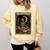 The Reader Tarot Card Book Lover Skeleton Art Goth Style Comfort Colors Sweatshirt Blue Spruce