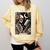 The Reader Tarot Card Skeleton Reading Book Bookworm Bookish Comfort Colors Sweatshirt Blue Spruce