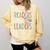 Readers Are Leaders Reading Book Lovers Teacher Women Kids Comfort Colors Sweatshirt Blue Spruce