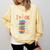 Reading Books Librarian Reader Nerd I'm Ok School Teacher Comfort Colors Sweatshirt Blue Spruce