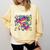 Readsolotl Cute Axolotl Book Lover Reading Women Girls Comfort Colors Sweatshirt Blue Spruce