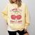 Retro Cherry Love 90s Nostalgia Comfort Colors Sweatshirt Blue Spruce