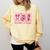 Retro Coquette Bow All Booked For Valentines Book Lover Cute Comfort Colors Sweatshirt Blue Spruce