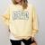 Retro Read Floral Reading Bookworm Librarian Book Lover Comfort Colors Sweatshirt Blue Spruce