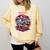 Retro Graphic Print With a Touch Of Nostalgia Comfort Colors Sweatshirt Blue Spruce Retro Graphic Print With a Touch Of Nostalgia Comfort Colors Sweatshirt Blue Spruce
