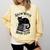 Salem Witch Book Club Bookish Halloween Cat Women Comfort Colors Sweatshirt Blue Spruce