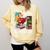 Stay Curious Monkey Reading Book Lover Bookworm Comfort Colors Sweatshirt Blue Spruce