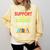 Support Your Local Library Librarian Reader Book Lover Comfort Colors Sweatshirt Blue Spruce