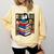Teacher Librarian Kawaii Penguin Book Lover Penguin Comfort Colors Sweatshirt Blue Spruce