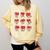 Teacher Valentines Day Reading Book Lover Bookworm Library Comfort Colors Sweatshirt Blue Spruce