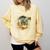 Tired Moms Book Club Cozy Night Coffee Reading Cat Comfort Colors Sweatshirt Blue Spruce