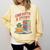 Unearth A Story Cute Turtle Reading Books Librarian Comfort Colors Sweatshirt Blue Spruce