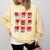 Valentines Day Librarian Heart Reading Book Women Men Kids Comfort Colors Sweatshirt Blue Spruce