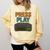 VHS Cassette Retro Analog Nostalgia Theme Comfort Colors Sweatshirt Blue Spruce