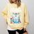 Wild About Reading Book Lover Hippo Comfort Colors Sweatshirt Blue Spruce