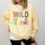 Wild About Reading Library Day Reading Books & Bookworm Comfort Colors Sweatshirt Blue Spruce