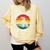 Women's Easily Distracted By Books Comfort Colors Sweatshirt Blue Spruce
