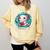 Women's Readsolotl Kawaii Axolotl Reading Book Lover Comfort Colors Sweatshirt Blue Spruce