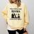 Women's When I Think About Books I Touch My Shelf Book Lover Bookish Comfort Colors Sweatshirt Blue Spruce