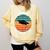Class Of 2021 Done Senior Graduation Retro Sunset Comfort Colors Sweatshirt Butter