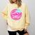 Class Of 2024 Senior Pink Retro Classic Girl Grad Graduation Comfort Colors Sweatshirt Butter