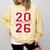 Class Of 2026 Graduation Red With Varsity Letters Comfort Colors Sweatshirt Butter