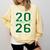 Class Of 2026 Graduation Varsity Green And On The Back Comfort Colors Sweatshirt Butter