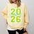Class Of 2026 Graduation Varsity Lime Green Letters Comfort Colors Sweatshirt Butter