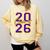 Class Of 2026 Graduation Varsity Purple Yellow On The Back Comfort Colors Sweatshirt Butter