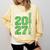 Class Of 2027 Senior 27 High School Graduation Senior 2027 Comfort Colors Sweatshirt Butter