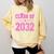 Class Of 2032 Pink Girls Shirt Graduation Comfort Colors Sweatshirt Butter