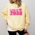 Class Of 2038 Pink Girls Growing Up School Memory Graduation Comfort Colors Sweatshirt Butter