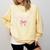 Coquette Bow Preppy Class Of 2038 Girly Girl 2038 Graduation Comfort Colors Sweatshirt Butter