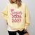 Coquette Pink Bow Flowers Senior 2026 2027 Graduation Comfort Colors Sweatshirt Butter