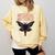 Cryptid Cryptozoology Mothman Introvert -Adults Butterfly Small Crew Neck Classic Fit Short Sleeve Polyester 100 Printed Blended Fabric Comfort Colors Sweatshirt Butter
