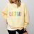 Happy Last Day Of School Women Teachers School Graduation Comfort Colors Sweatshirt Butter